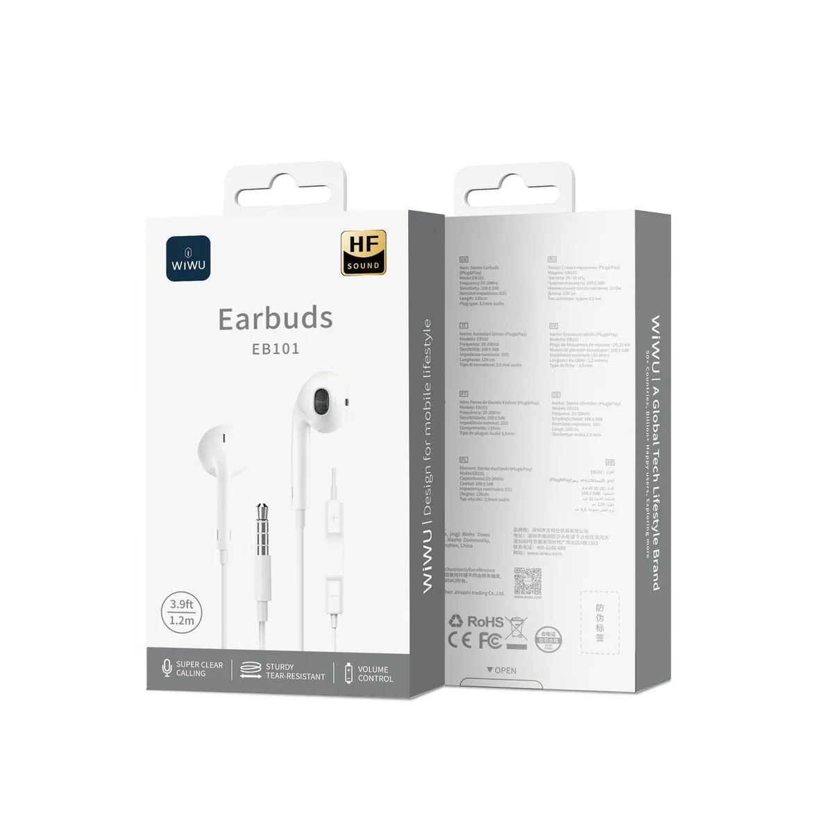 Écouteurs filaires jack 3,5 mm EB101