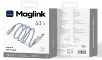 Câble magnétique Maglink 60 W USB-A vers USB-C Wi-C082 (1 m)