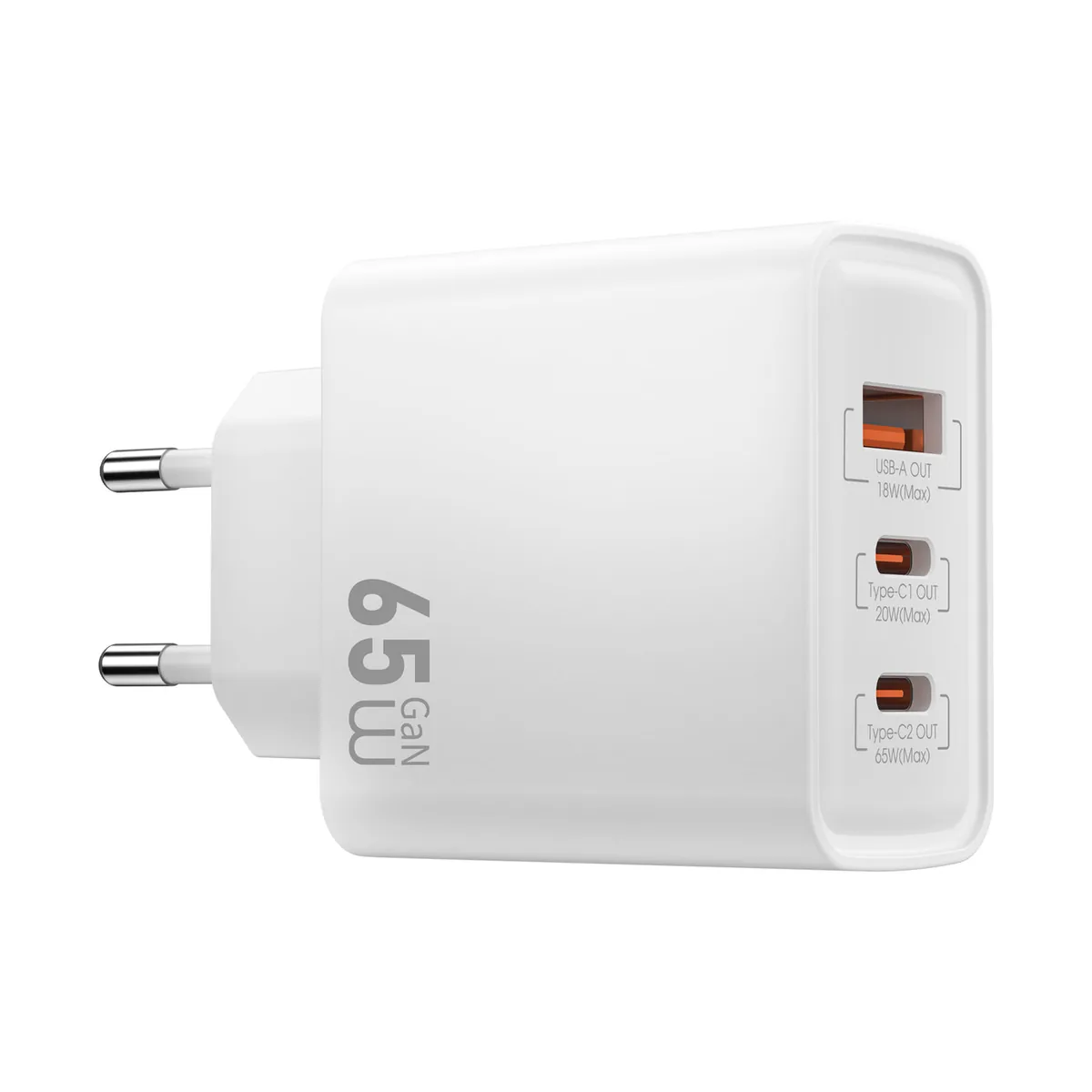 Chargeur rapide GaN Essen 65W 1A+2C Wi-G005