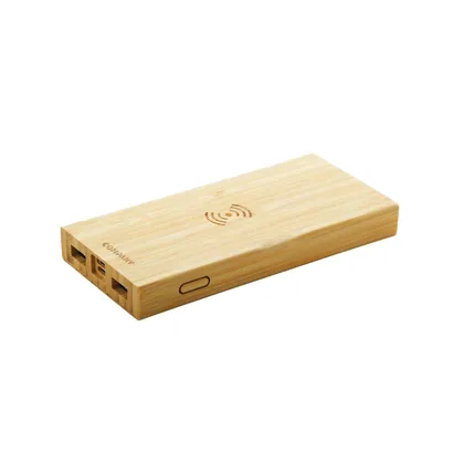 Batterie externe 8 000 mAh en bambou