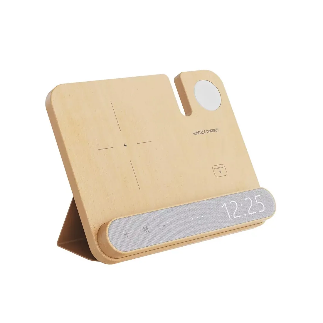 Station de charge 4-en-1 en bambou